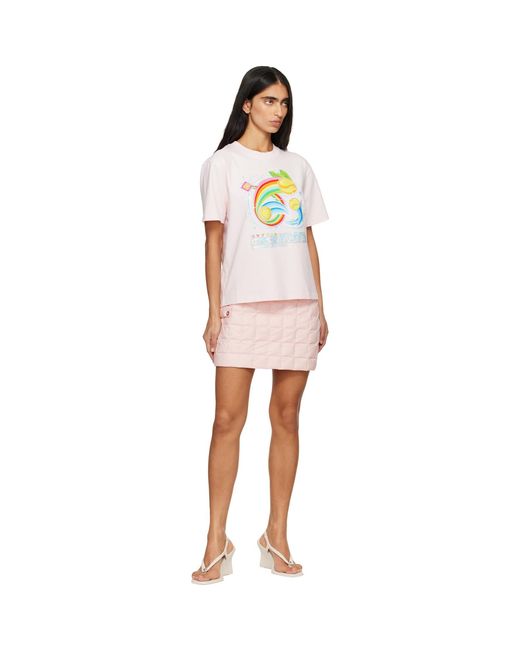Casablanca White Nylon Quilted Miniskirt