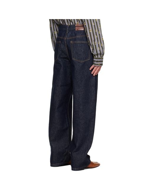 Dries Van Noten Blue Loose Fit Jeans for men