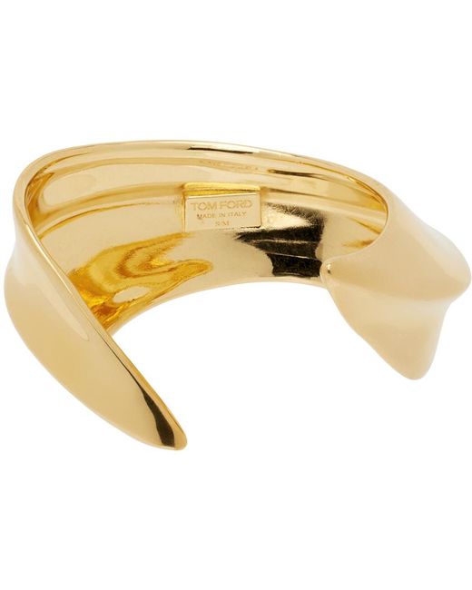 Tom Ford Metallic Brass Franca Cuff Bracelet