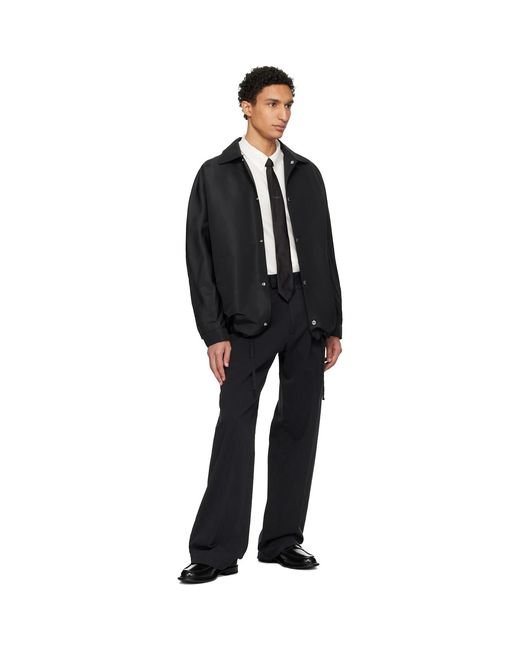 Givenchy Black Paris Silk Jacquard Tie for men