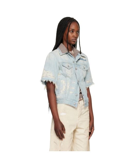 Acne Multicolor Mended Denim Jacket