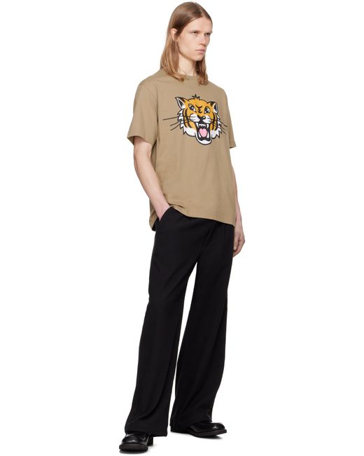 メンズ KENZO タン Paris Happy Tiger' Tシャツ Black