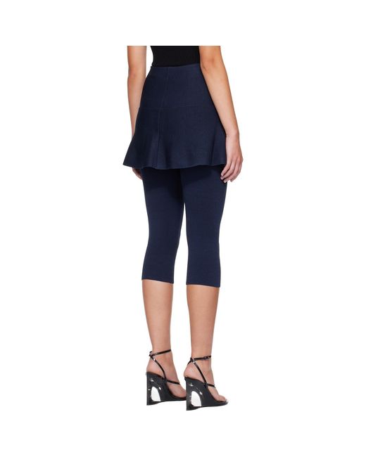 Alaïa Blue Alaïa Compact Knit Skirt leggings