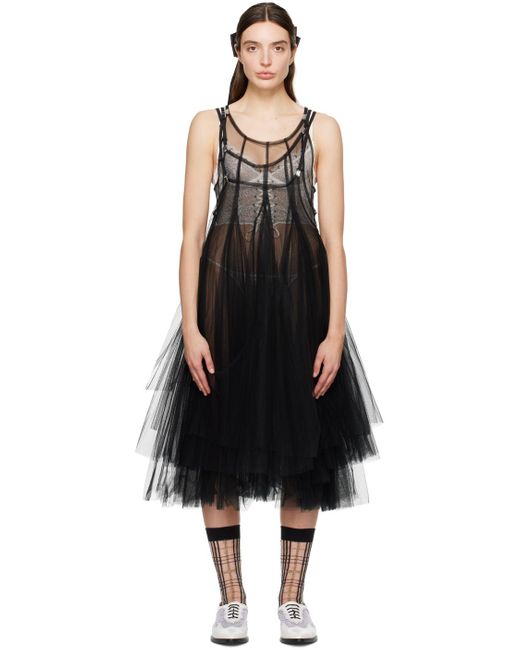 Noir Kei Ninomiya Black Laye Midi Dress