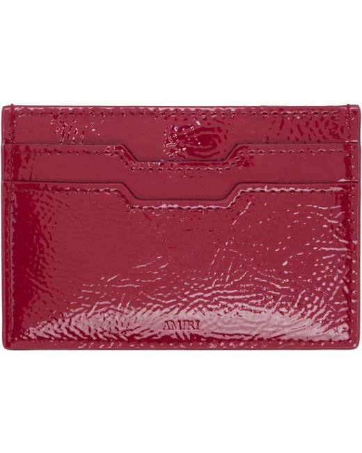 Amiri Red 'Ma' Card Holder for men