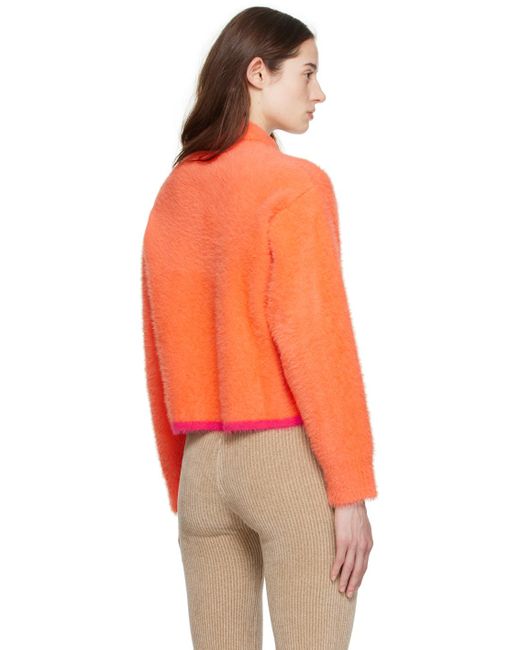 Jacquemus Orange 'le Polo Neve' Long Sleeve Polo