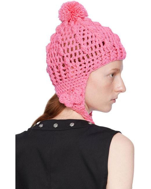 Anna Sui Pink Butterfly Beanie