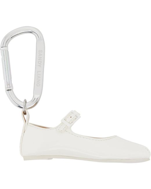 Sandy Liang White Mary Jane Pointe Bag Charm