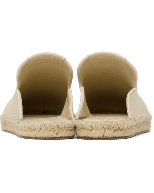 メンズ Lanvin ベージュ Dorma Leather Espadrille ミュール Black