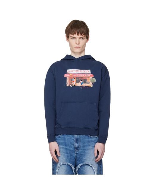 Carne Bollente Blue Hot Slice Hoodie for men