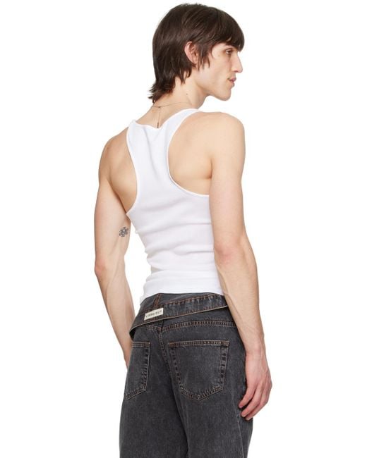 Y. Project White Invisible Strap Tank Top for men