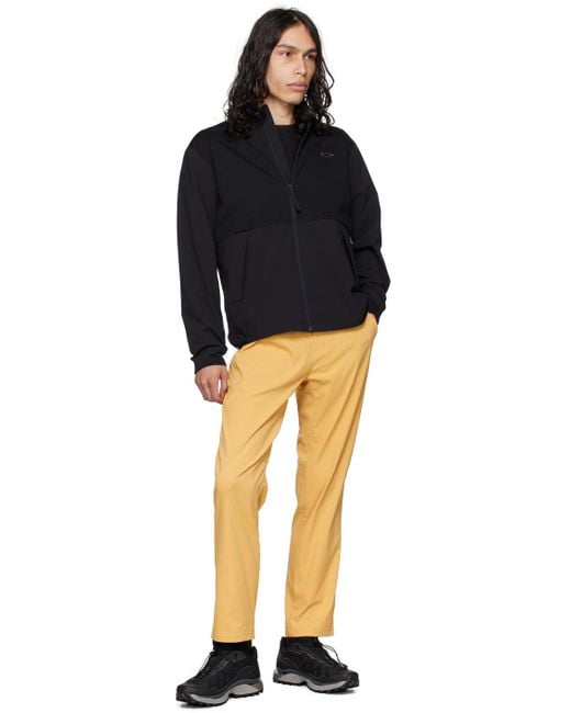 Oakley Black Yellow Terrain Perf Trousers for men