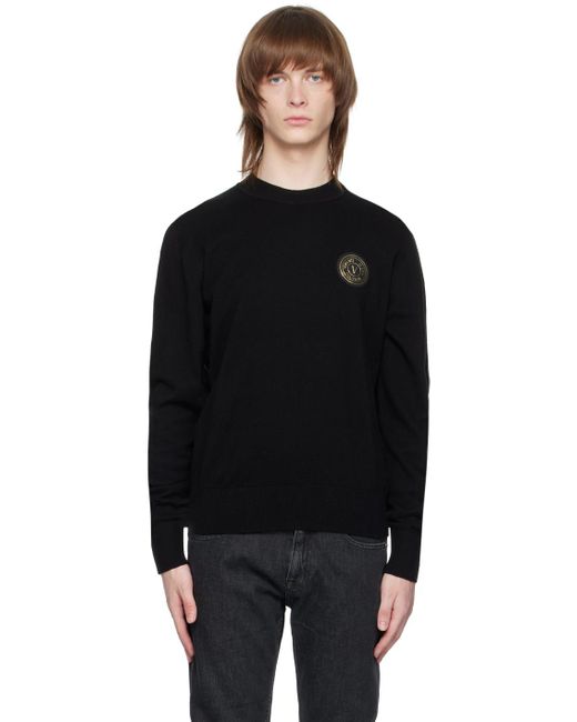 Versace Black V-emblem Sweater for men