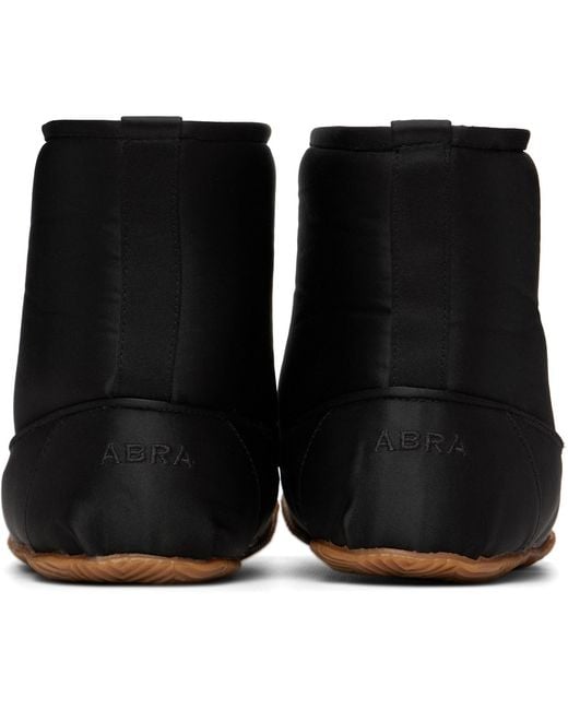 Abra Black Satin Baby Boots