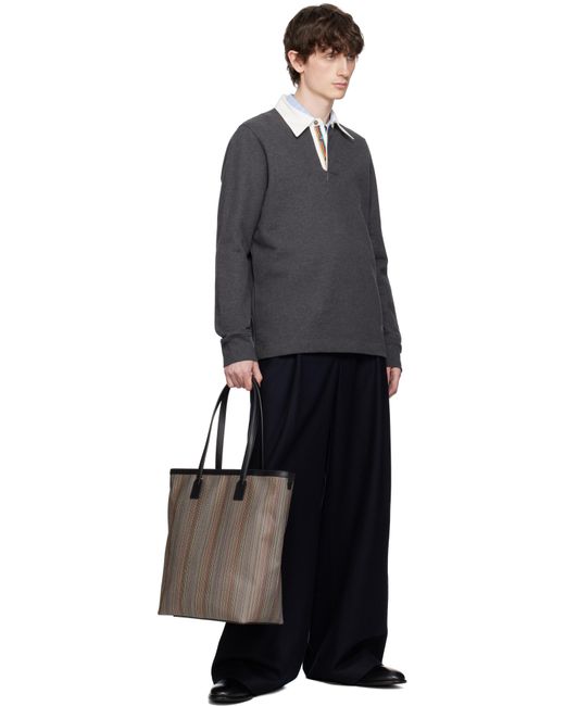 Cabas Multicolore En Canevas Enduit À Rayures Emblématiques Paul Smith pour homme en coloris Black