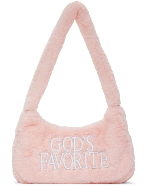 PRAYING Pink 'god's Favourite' Furry Bag