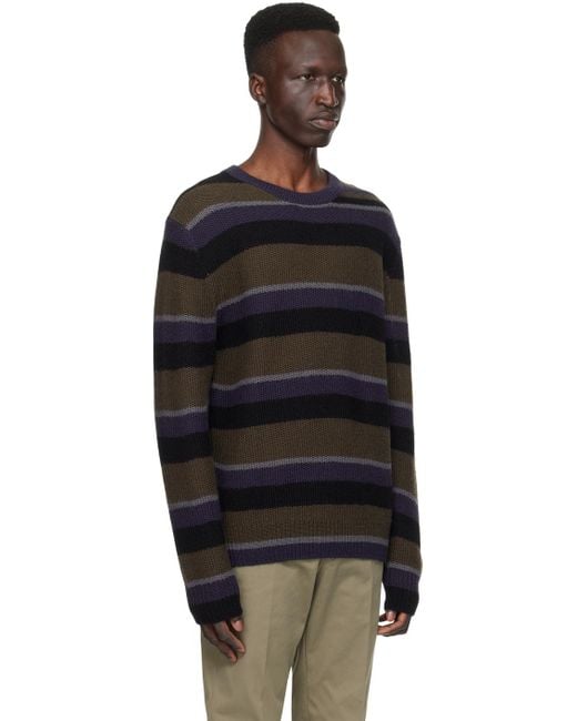 Paul Smith Black Multicolor Striped Sweater for men