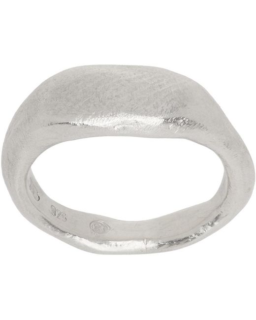 Seb Brown Metallic Seb Print Ring for men