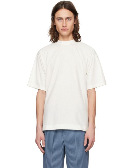 T-shirt release-t 2 blanc Homme Plissé Issey Miyake pour homme en coloris White