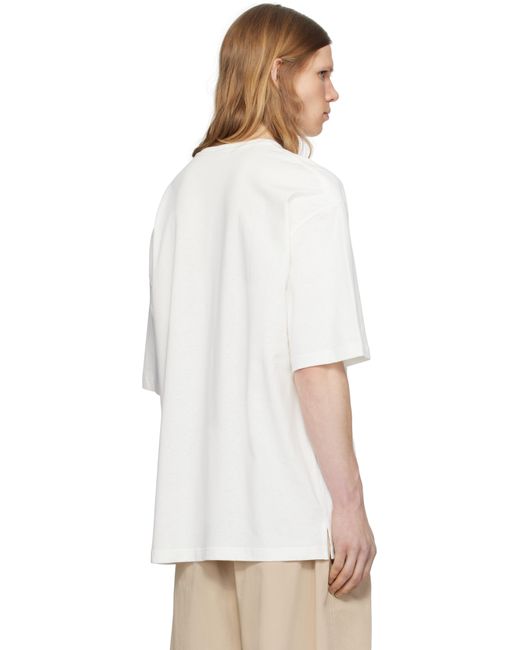 Lemaire White Boxy Short Sleeve T-Shirt for men