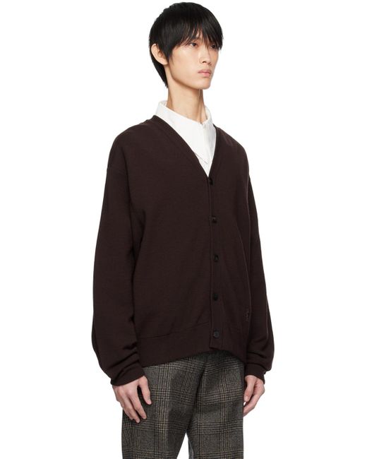 Wooyoungmi Black Brown Buttoned Cardigan for men