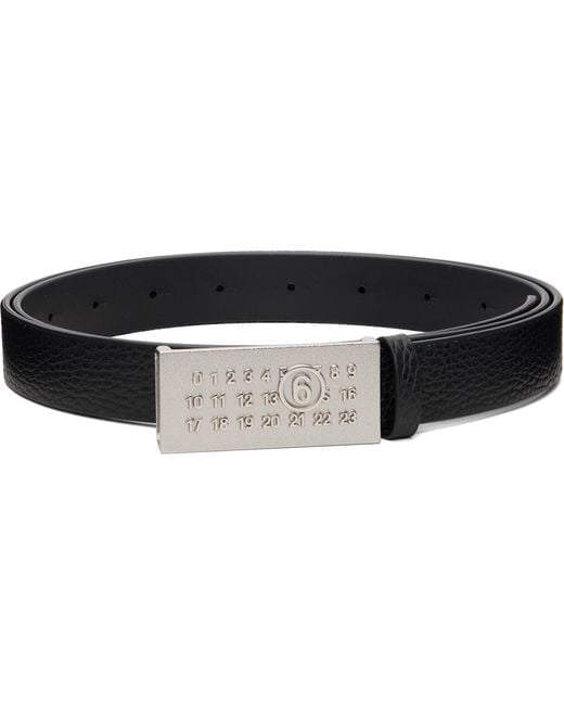 MM6 by Maison Margiela Black Numeric Belt for men