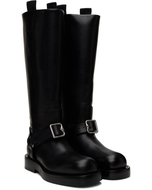 Burberry Black Saddle Tall Boots