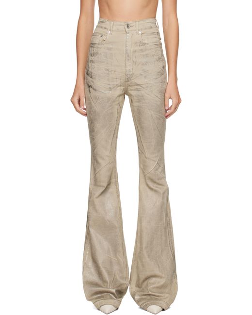 Rick Owens Natural Concordians Bolan Bootcut Jeans