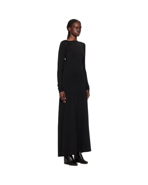 Paris Georgia Black Drape Maxi Dress