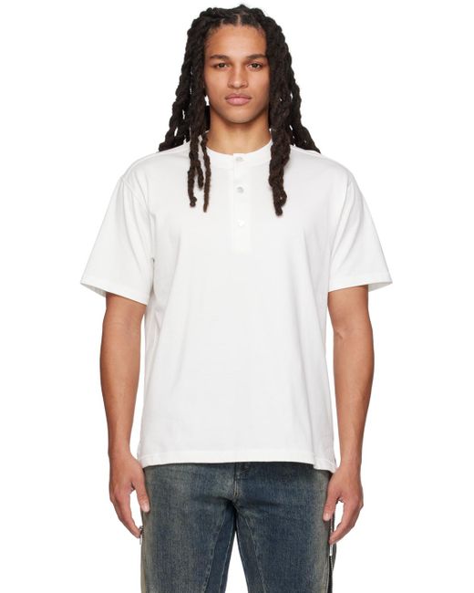 MASTERMIND WORLD White Three-button T-shirt for men