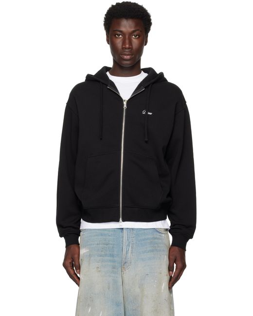 メンズ Dime ブラック Cursive Small Logo ジップフーディ Black