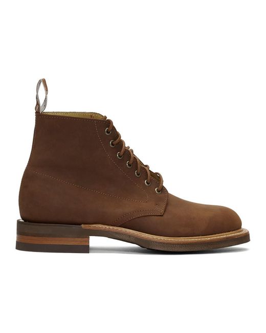 R.M.Williams Brown Oily Fern Rickaby Boots for men