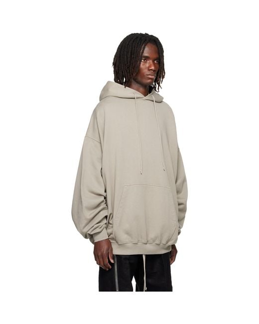 Rick Owens Gray Tower Hun Hoodie for men