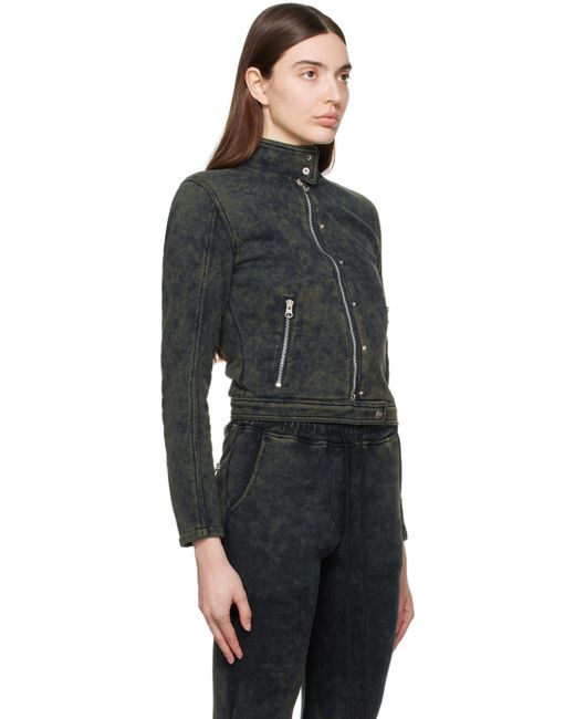 OPEN YY Black Faded Biker Jacket