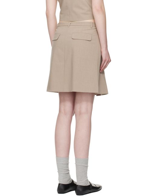Sandy Liang Gray Jeannie Miniskirt