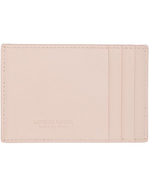 Bottega Veneta Black Pink Cassette Credit Card Holder for men