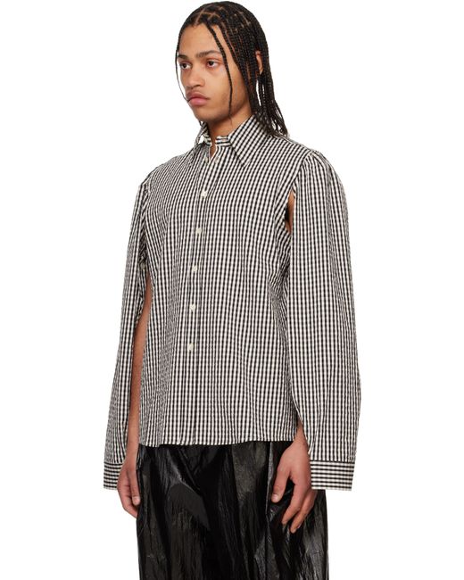 メンズ Walter Van Beirendonck ブラック＆ホワイト Wings シャツ Black