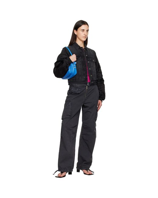 Ganni Black Rigid Denim Jacket