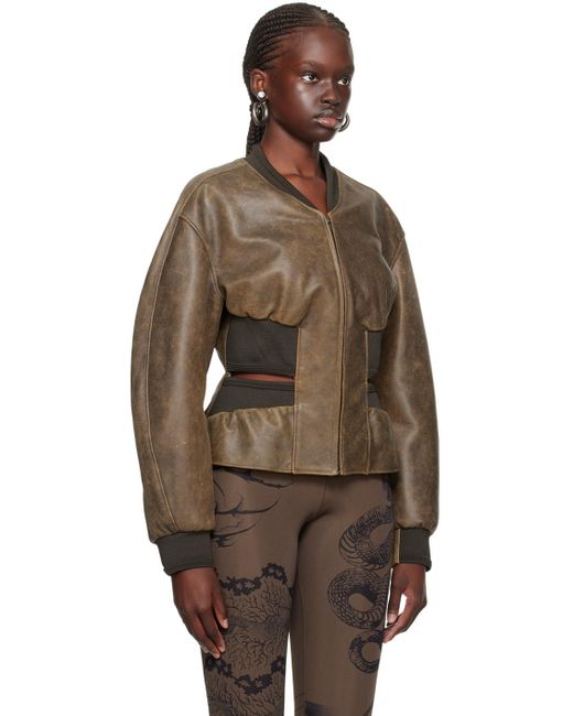 Jean Paul Gaultier Brown Knwls Edition Leather Jacket
