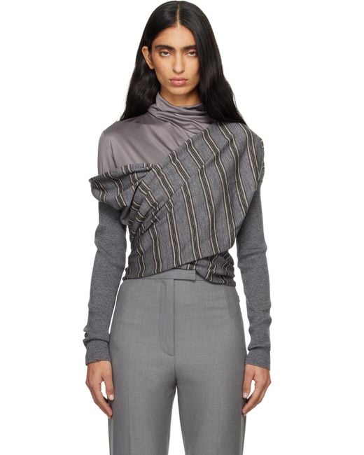 Dries Van Noten Black Wrap Sweater