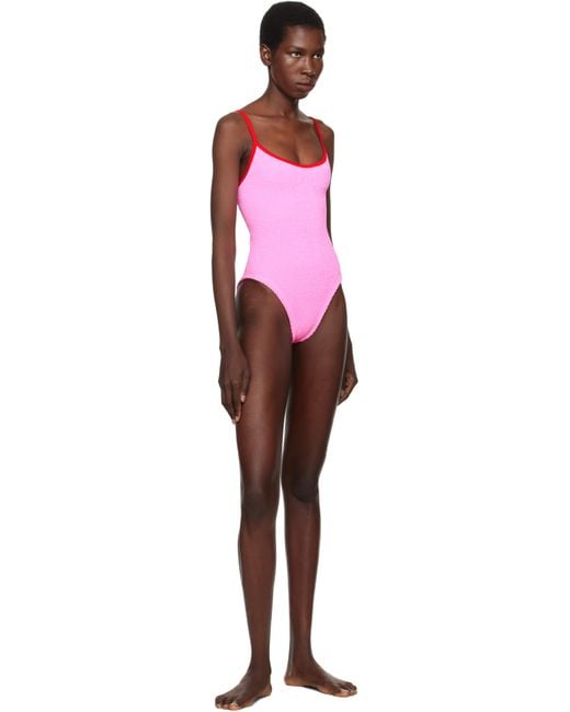 Hunza G Black Pamela Contrast Swimsuit