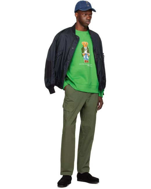 Polo Ralph Lauren Green Polo Bear Sweatshirt for men