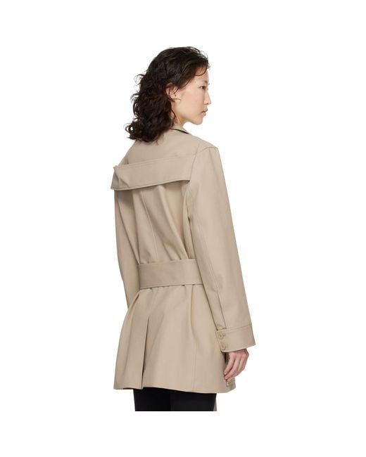 Courreges Natural Utility Belted Coat