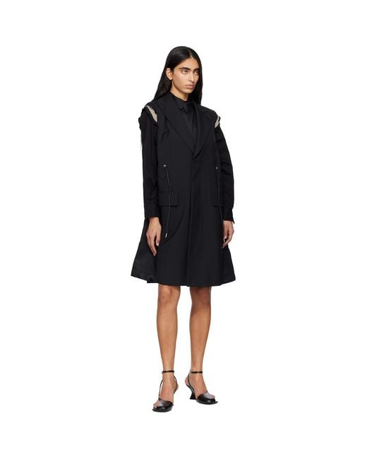 Sacai Black Suiting Vest