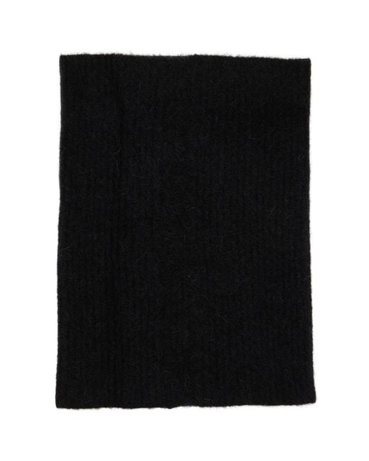 Rick Owens Black Tower Tube Scarf for men