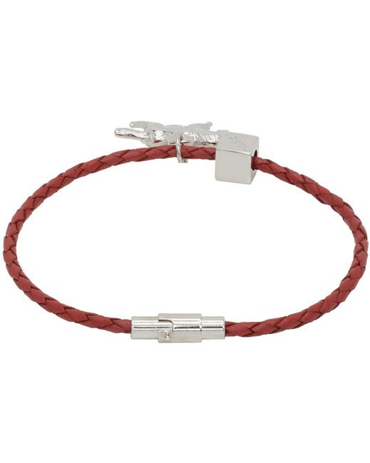 Marni Multicolor Red Graphic Charm Bracelet for men