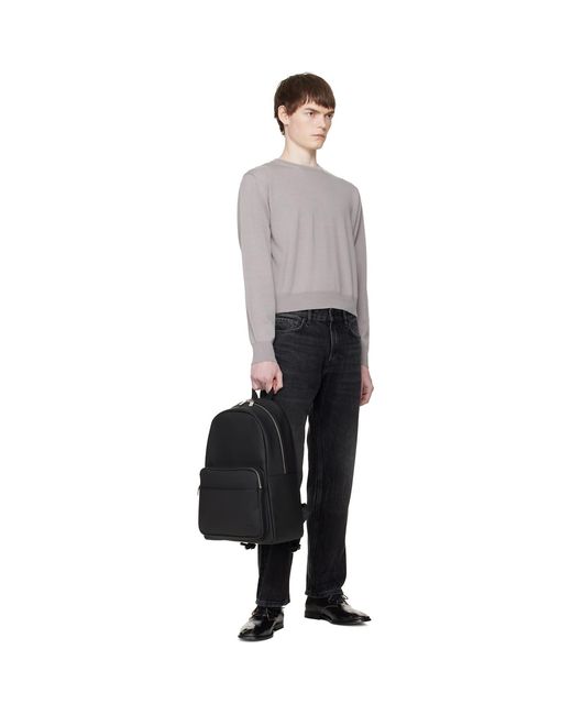 Lacoste Black Classic Backpack for men