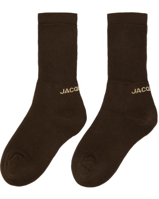 Jacquemus Brown Le Papier 'Les Chaussettes Tennis' Socks