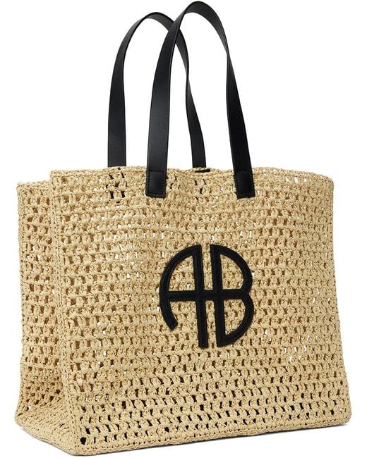 Anine Bing Natural Beige Large Rio Tote