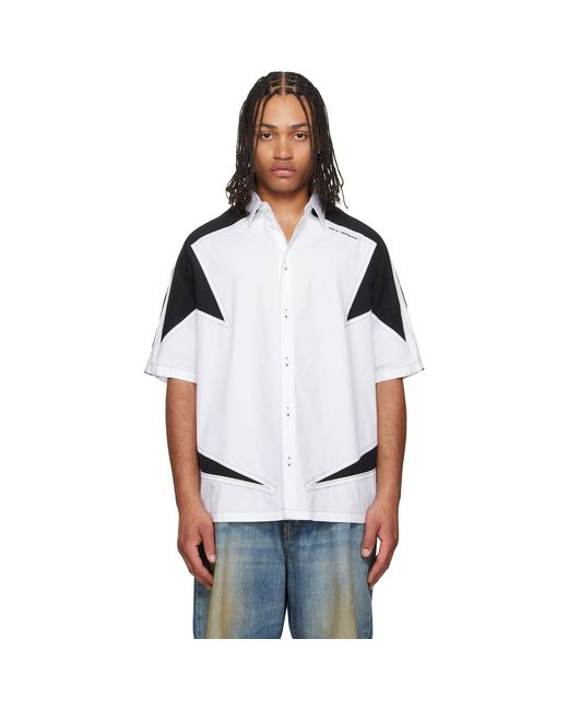 Off-White c/o Virgil Abloh White Race Logo Star Bowling Shirt for men